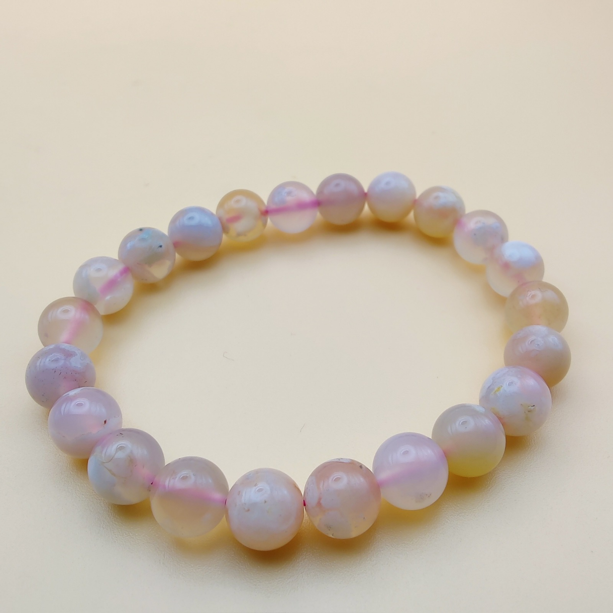 Blomster Agat Armbånd 8mm