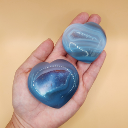 Gr Agat Druzy Hjerte