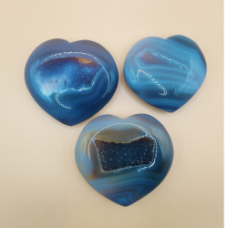 Gr Agat Druzy Hjerte