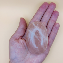 Rose Calcit Palm sten