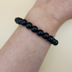 Sort Obsidian armbnd 8mm