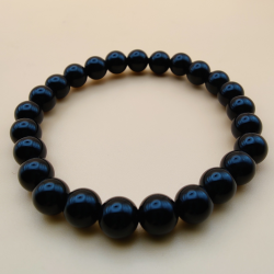 Sort Obsidian armbnd 8mm