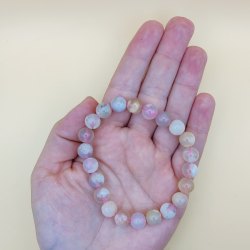 Blomster Agat Armbnd 8mm