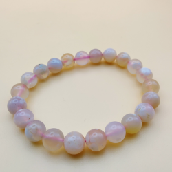 Blomster Agat Armbnd 8mm