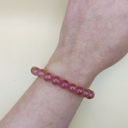 Jordbr Kvarts Armbnd 8mm