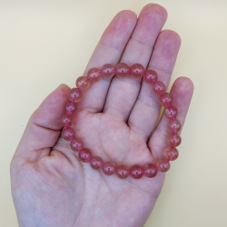 Jordbr Kvarts Armbnd 8mm