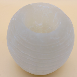 Satin Spar Snowball Lysestage 8cm