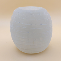 Satin Spar Snowball Lysestage 8cm