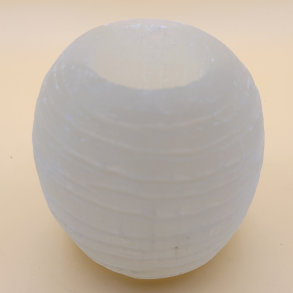 Satin Spar Snowball Lysestage 8cm