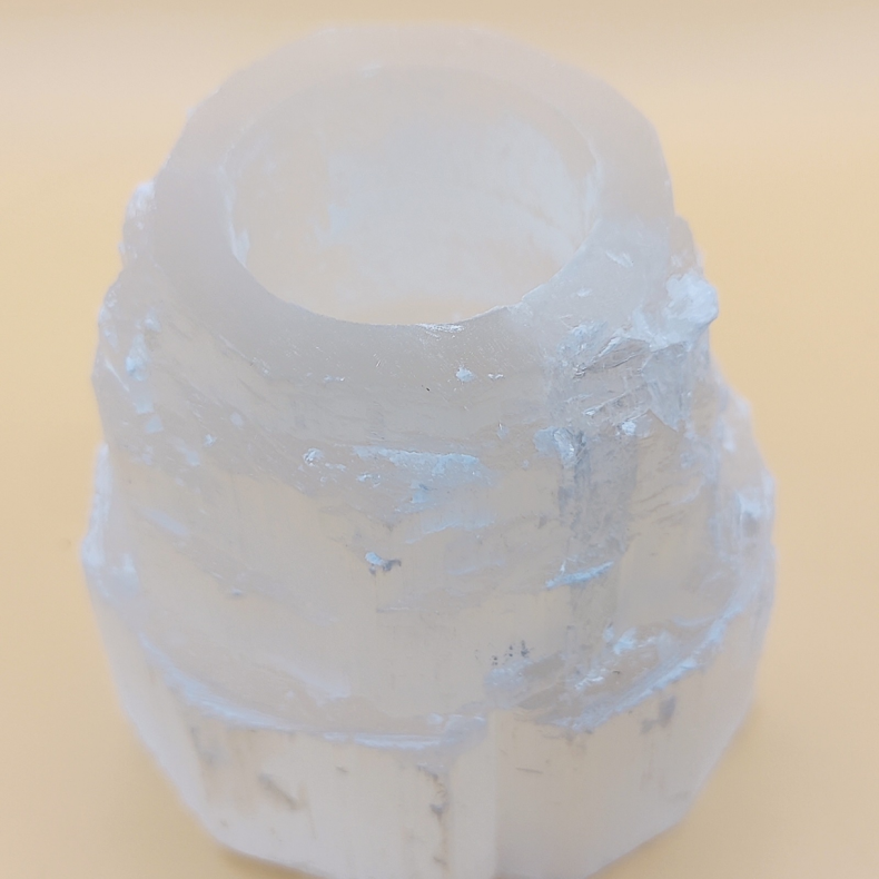 Satin Spar Mountain Top Lysestage 8cm
