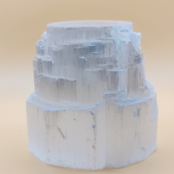 Satin Spar Mountain Top Lysestage 8cm