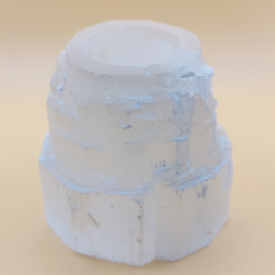 Satin Spar Mountain Top Lysestage 8cm