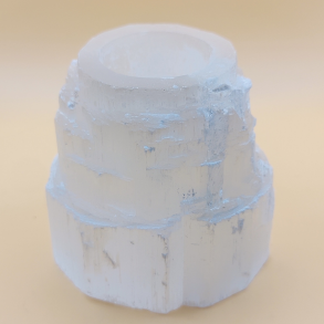 Satin Spar Mountain Top Lysestage 8cm