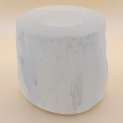 Satin Spar Cylinder Lysestage 8cm