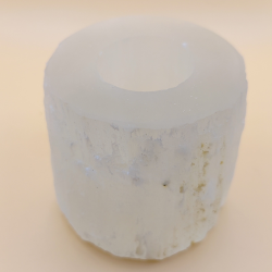 Satin Spar Cylinder Lysestage 8cm