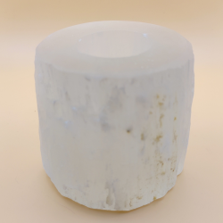 Satin Spar Cylinder Lysestage 8cm