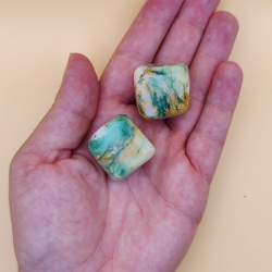 Grn Aventurin Calcit Lommesten