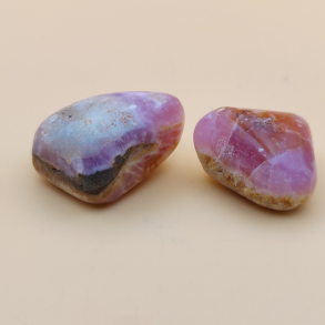 Pink Aragonit H�j Kvalitet Lommesten