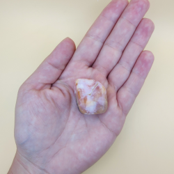 Pink Aragonit Hj Kvalitet Lommesten