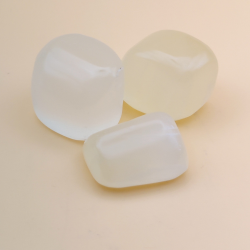 Hvid Calcit Lommesten 