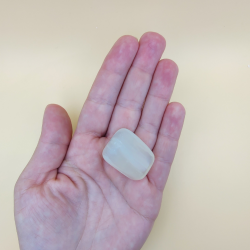 Hvid Calcit Lommesten 