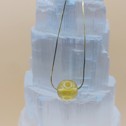 Chakra Harmoni Kollektion, Gul Fluorit Gem Perle