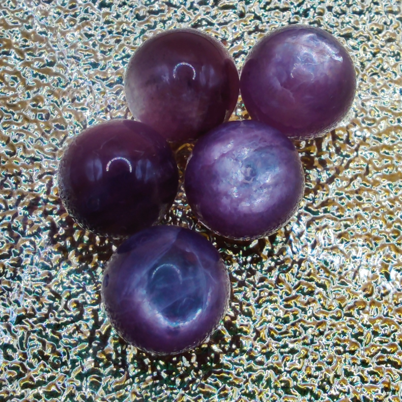 Chakra Harmoni Kollektion, Lilla Mica Gem Perle