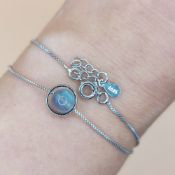 Slvkde med Labradorit kugle