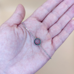 Slv Armbnd Med Jordbr Kvarts Perle