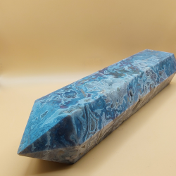 Stort Pink Moss Agat Trn