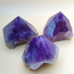 Halvpoleret Ametyst Spidser  