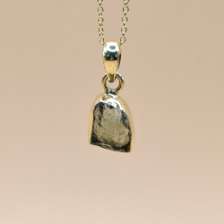 Moldavit Vedh�ng Forgyldt