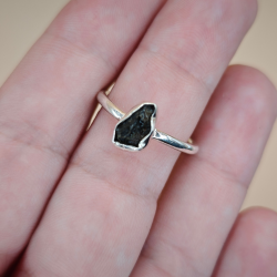 Moldavit Ring i s925 Slv