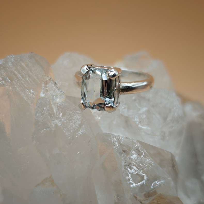Akvamarin S�lv Ring