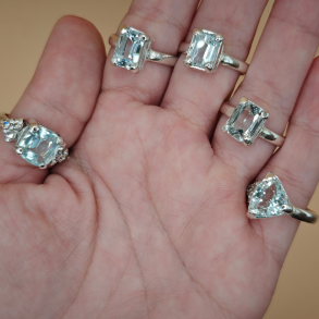 Akvamarin Slv Ring