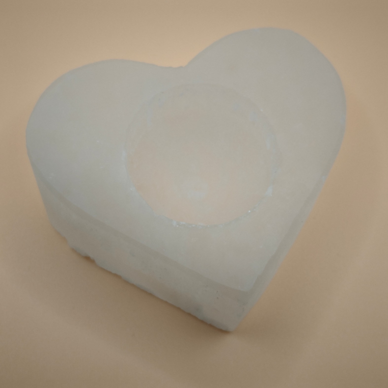 Satin Spar Hjerte Lysestage