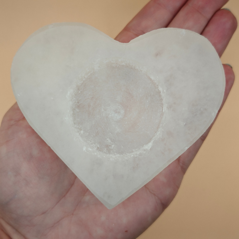 Satin Spar Hjerte Lysestage