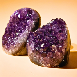 Uruguayansk Ametyst med Skret Base