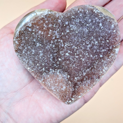 Uruguay Ametyst Hjerter med Agat striber