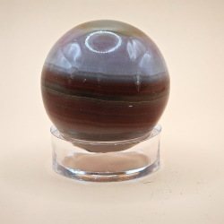 Pink Stribet Onyx Kugle