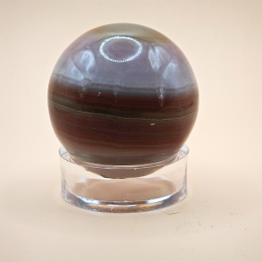 Pink Stribet Onyx Kugle