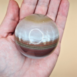 Pink Stribet Onyx Kugle