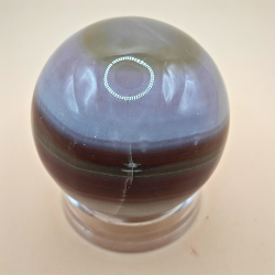 Pink Stribet Onyx Kugle