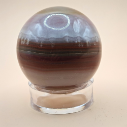 Pink Stribet Onyx Kugle