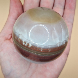 Pink Stribet Onyx Kugle