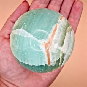 Pistacie Calcit Kugle