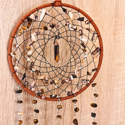 Drmmefanger med Tigerje &amp; Agat  ca. 48 cm