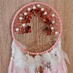 Drmmefanger med Livets Tr  Karneol &amp; Perler 