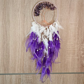 Drmmefanger med Livets Tr  Ametyst & Perler