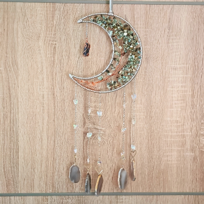 Halvmne Drmmefanger med Amazonit